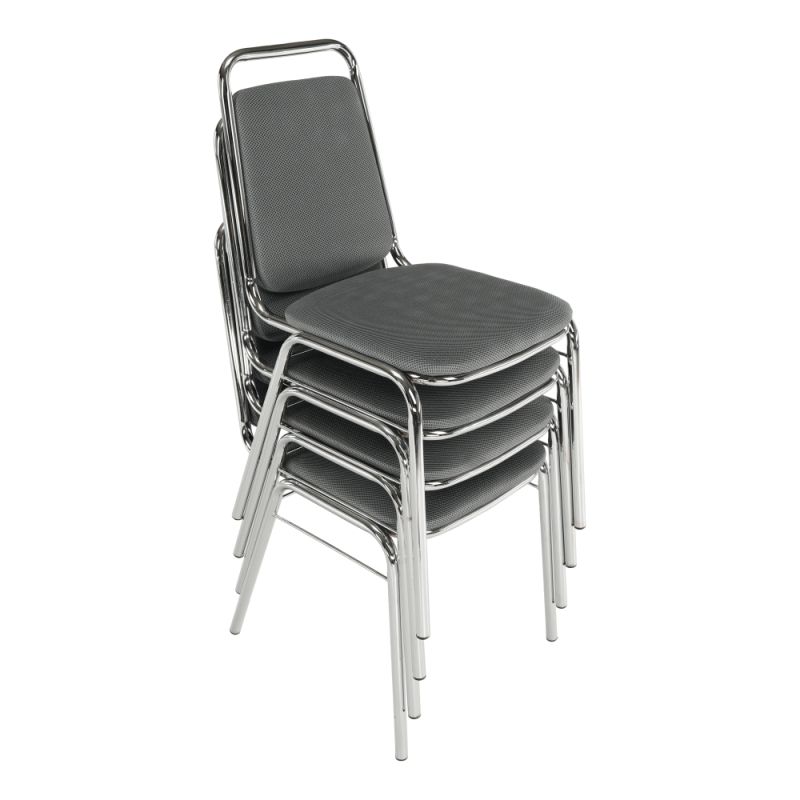 Zasadacia stolička, sivá sieťovina, kov chróm, ZEKI