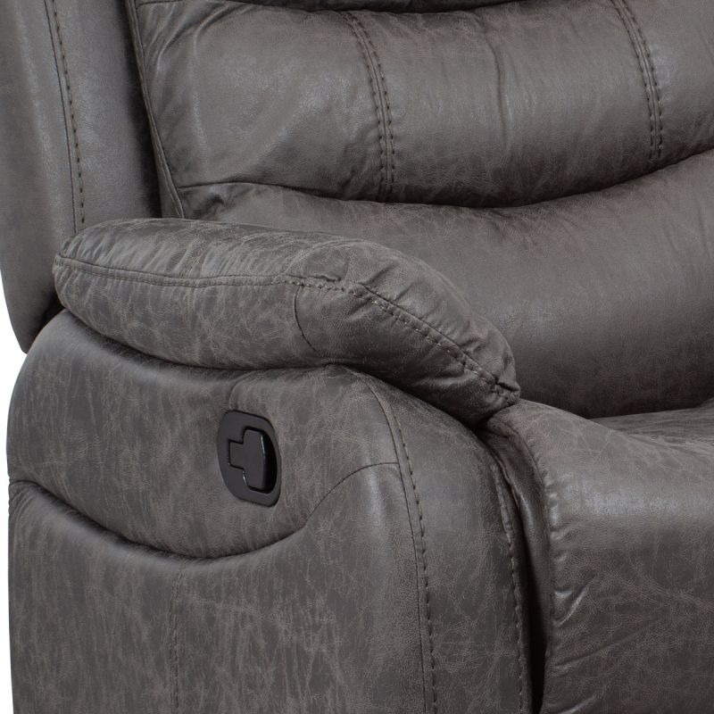 Polohovacie kreslo, sivá, látka, TV-4086 GREY
