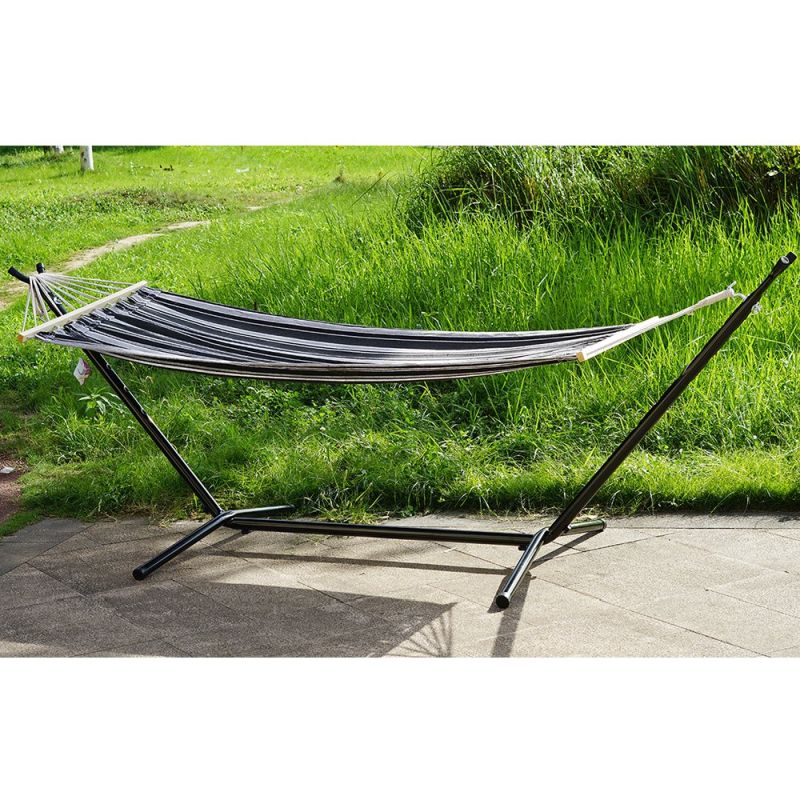 Stojan na hojdaciu sieť, čierny kov, OTAN NEW TYP 3