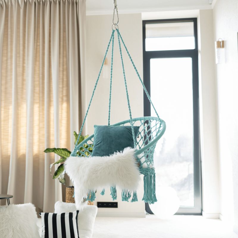 Závesné kreslo, mentolové, AMADO 2 NEW