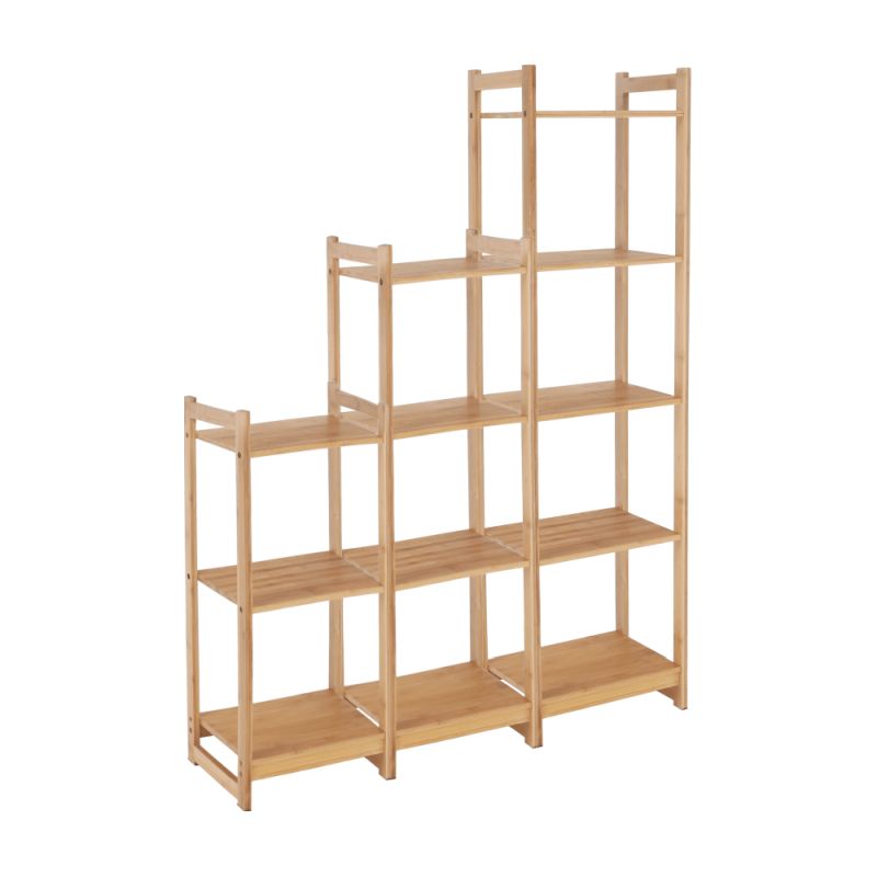 Regál, 35cm, 5-poličkový, prírodný bambus, IMPEROR TYP 3