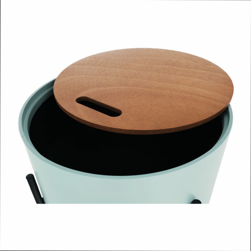 Príručný stolík, 38x38cm, neo mint, prírodný, čierny, MOSAI