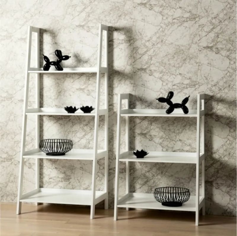 Regál, 63cm, 4-policový, biely, REON TYP 2