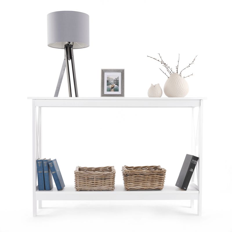 Konzolový stolík, 120cm, biely, APOLOS