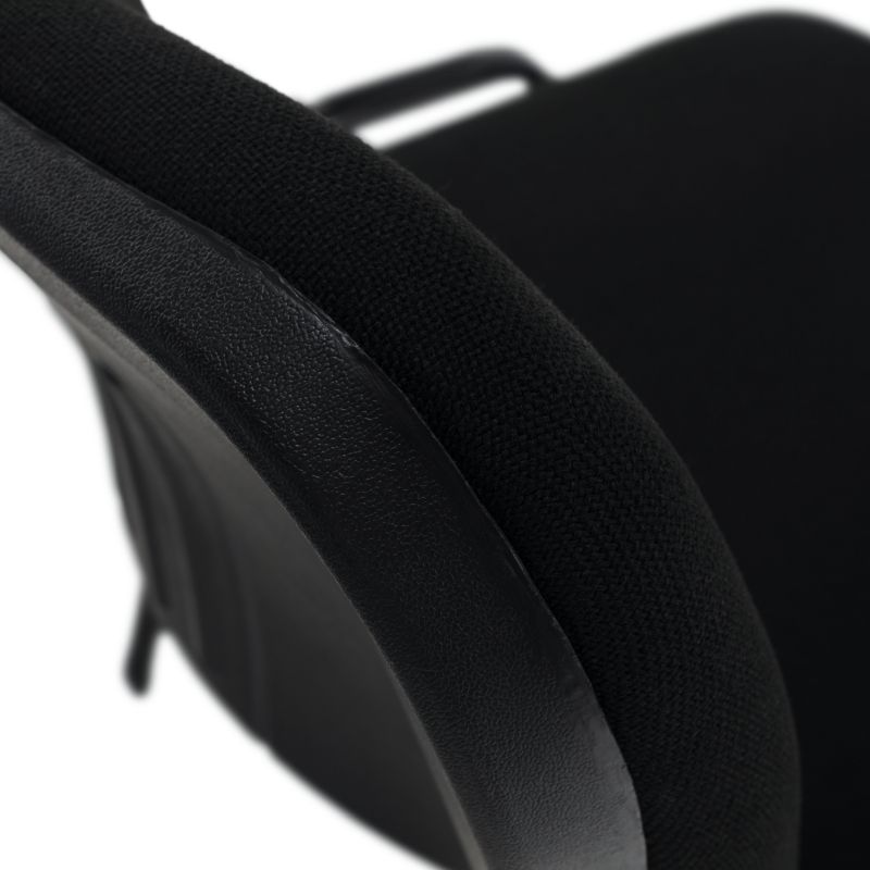 Kancelárska stolička, čierna látka, nohy kov čierny, ISO 2 NEW