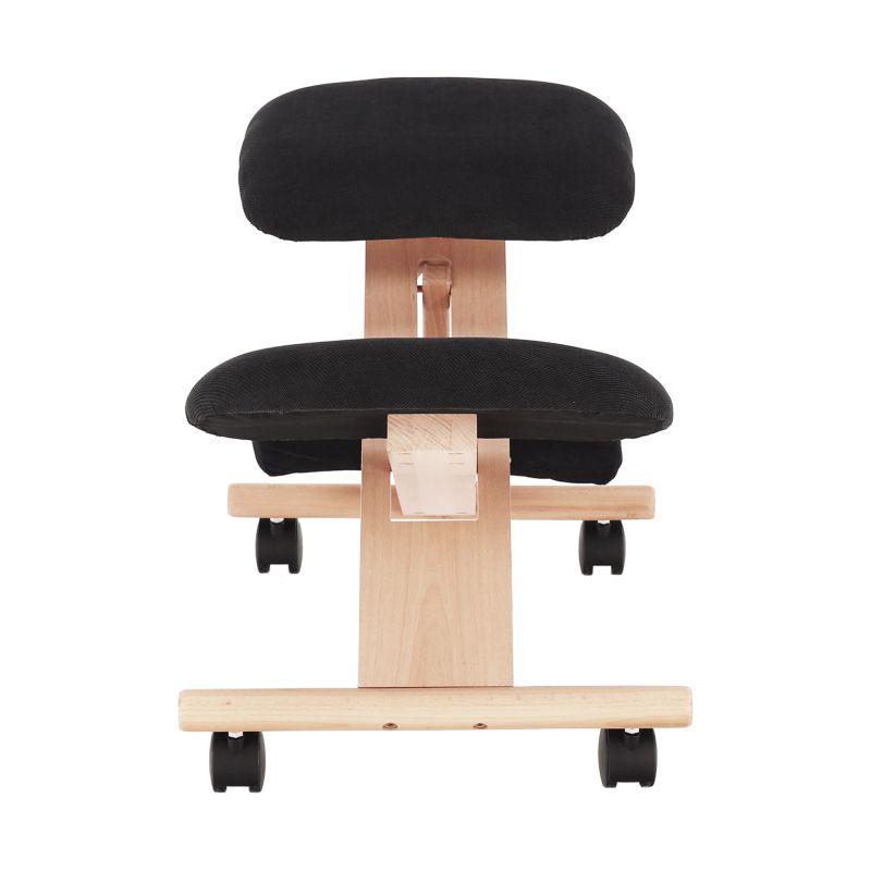 Ergonomická kľakačka, 46cm, čierna látka, buk, GROCO