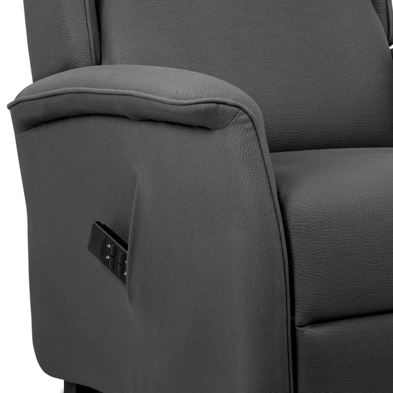 Elektrické polohovacie kreslo sivé, TV-1192 GREY2, relaxačné