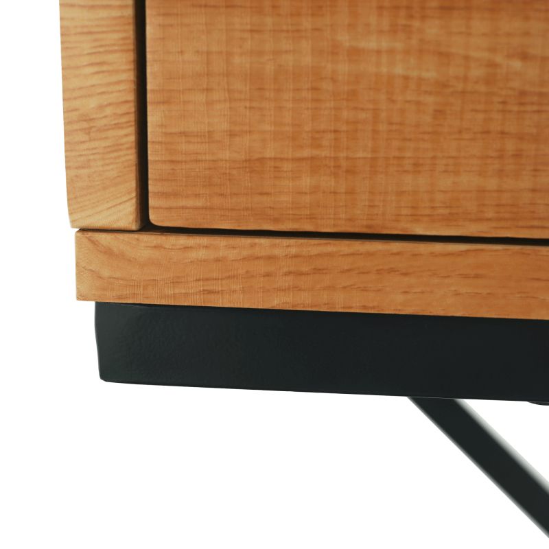 Príručný, nočný stolík, 50cm, dub, čierny, VIRED