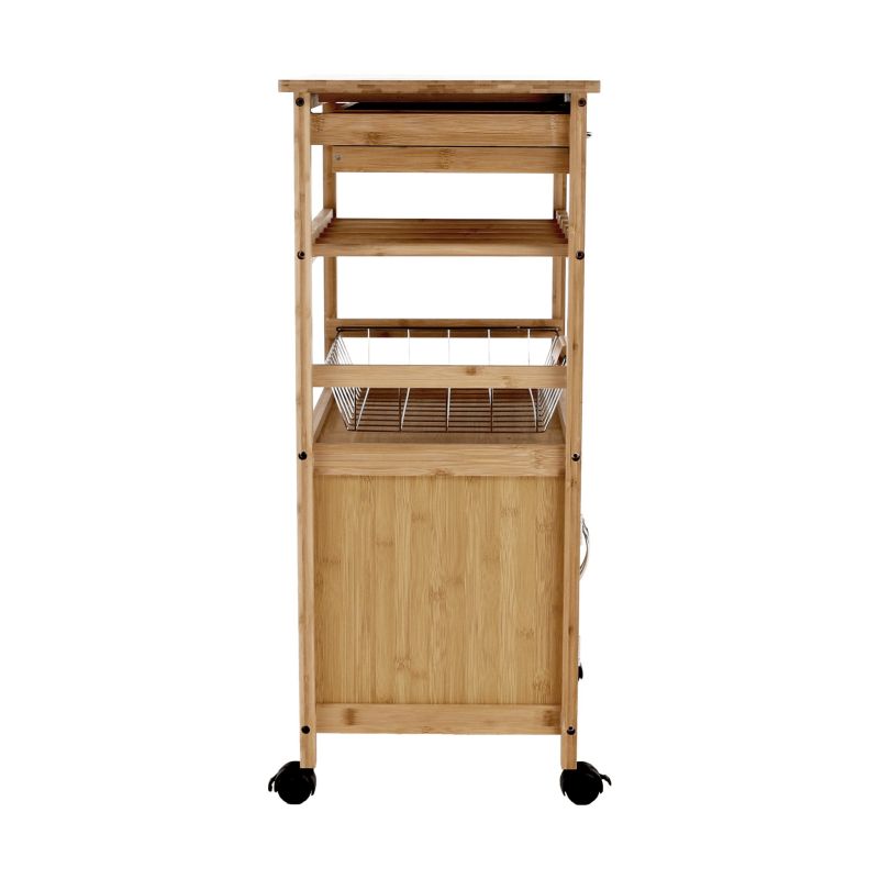 Servírovací vozík, 56cm, prírodný, NAVID