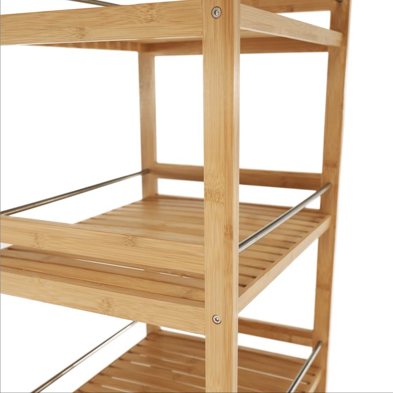 Servírovací vozík, 47cm, prírodný, bambus, NASHY