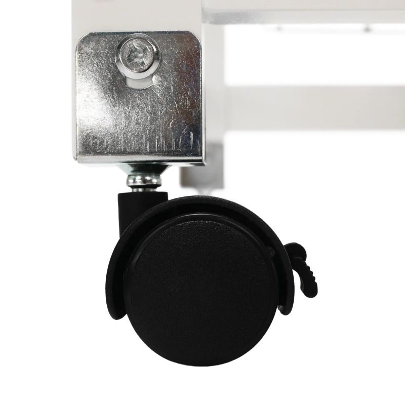 Servírovací vozík, 37cm, biely, KORUS