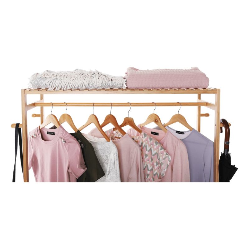 Šatníkový organizér, 112cm, bambus, prírodný, MELAR