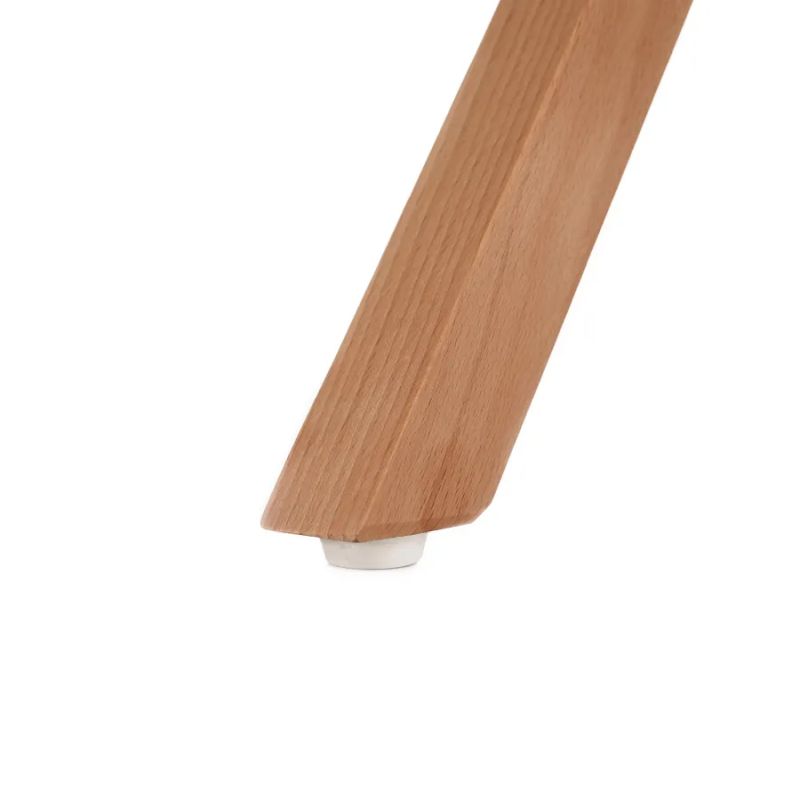 Štýlová otočná stolička, biela ekokoža a plast, nohy buk, ETOSA