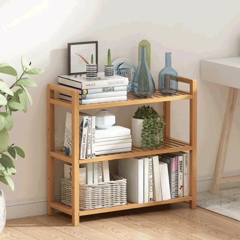 Regál, 53cm, 3-policový, prírodný bambus, FIORE TYP 1