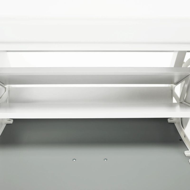 Botník, 104cm, 4-radový, biely, sivý, SEBER TYP 5