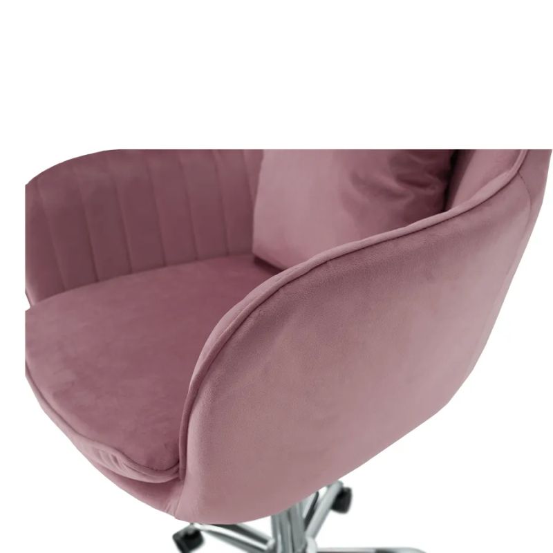 Kancelárske kreslo, ružová látka, KLIAN