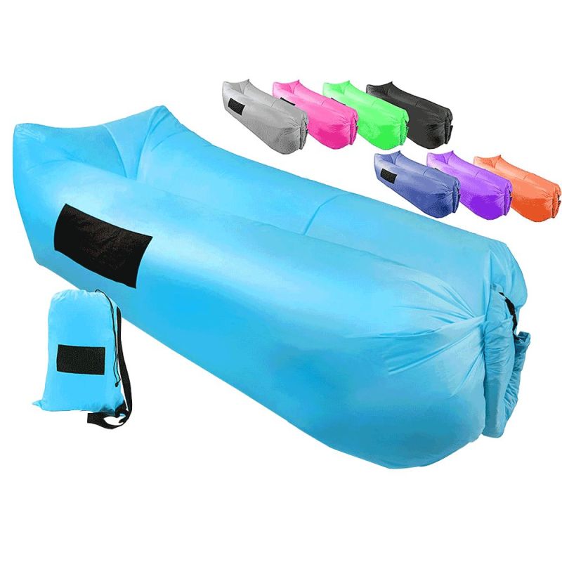 Nafukovací sedací vak, modrý, LEBAG
