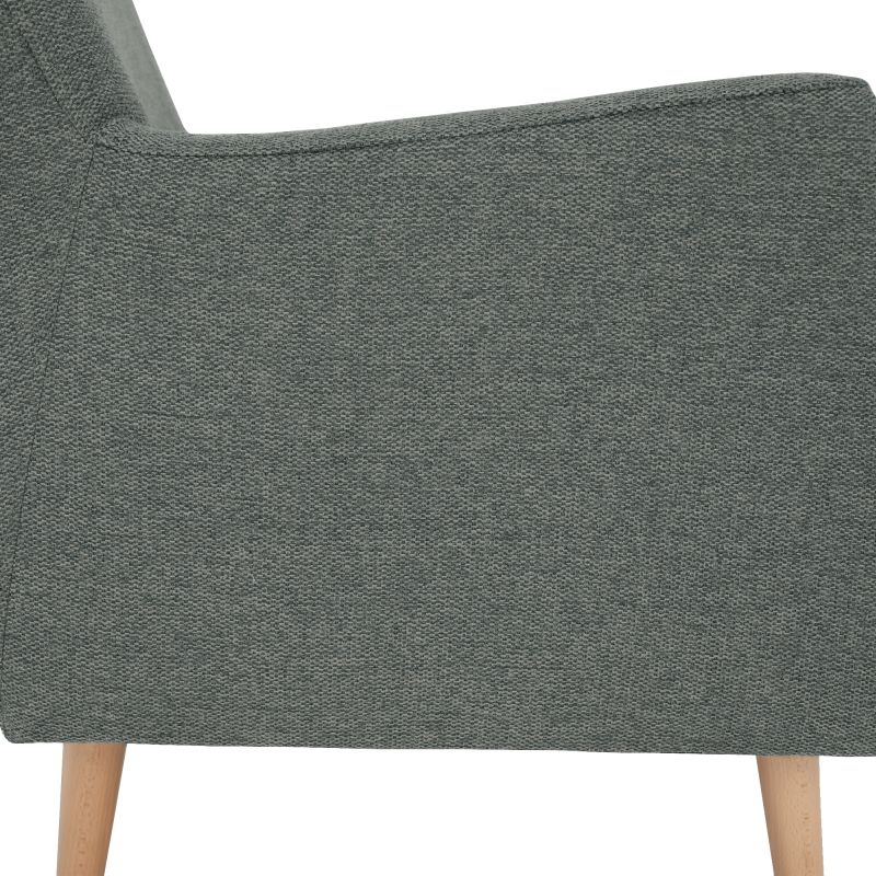 Kreslo ušiak, buk drevo, mentolová látka, SAMY