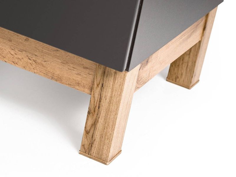 Skrinka pod umývadlo, 60cm, sivá, vysoký lesk, BALI GRAFIT 820