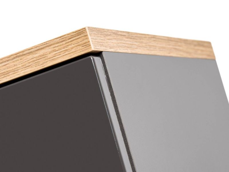 Skrinka do kúpeľne, 35cm, sivá, vysoký lesk, BALI GRAFIT 830