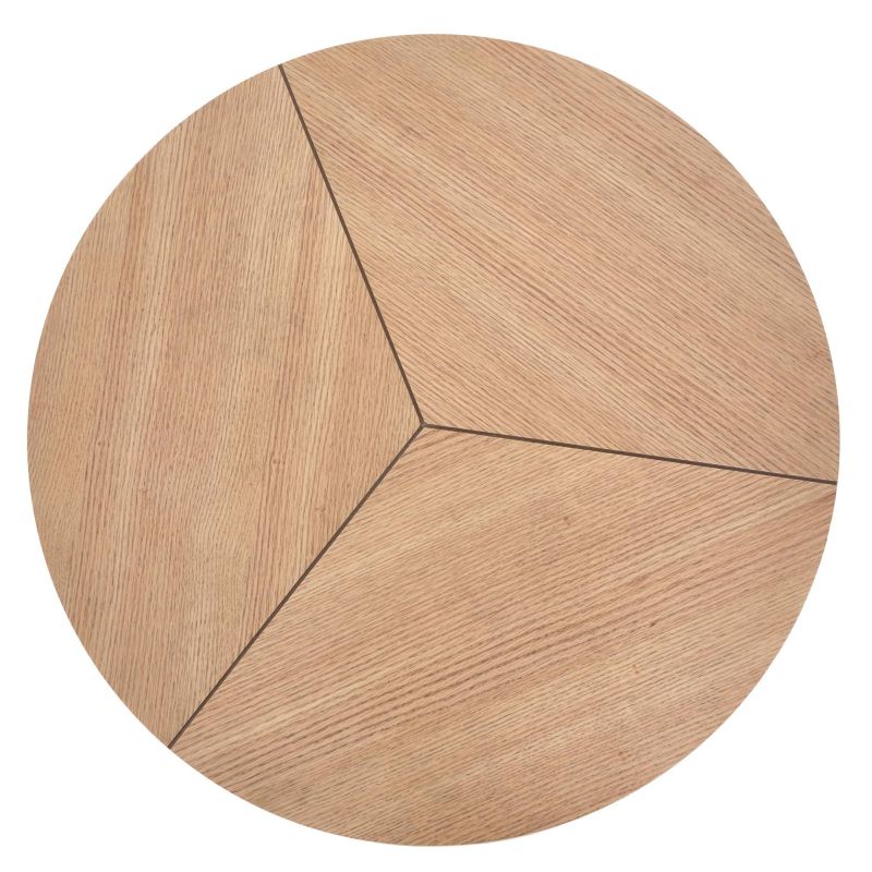 Konferenčný stolík, 80x80cm, čierny, dub natural, HALMAR, KARIDA