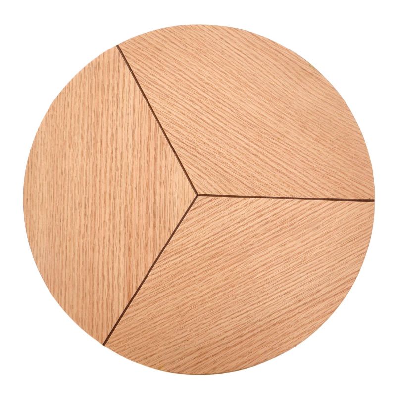 Konferenčný stolík, 45x45cm, čierny, dub natural, HALMAR, KARIDA S