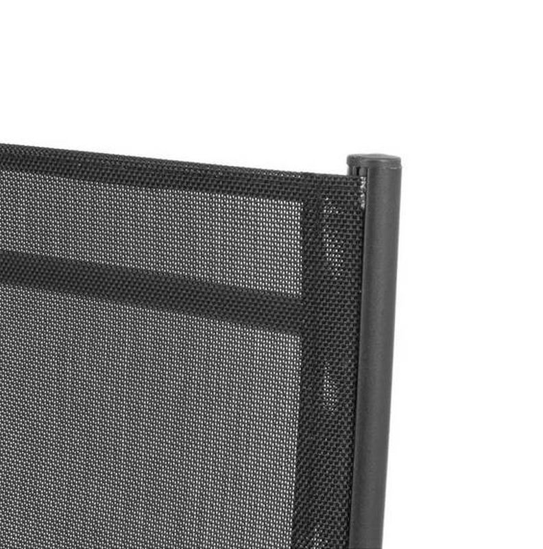 Záhradná stolička, látka čierna, kov čierny, MRP ERHARD