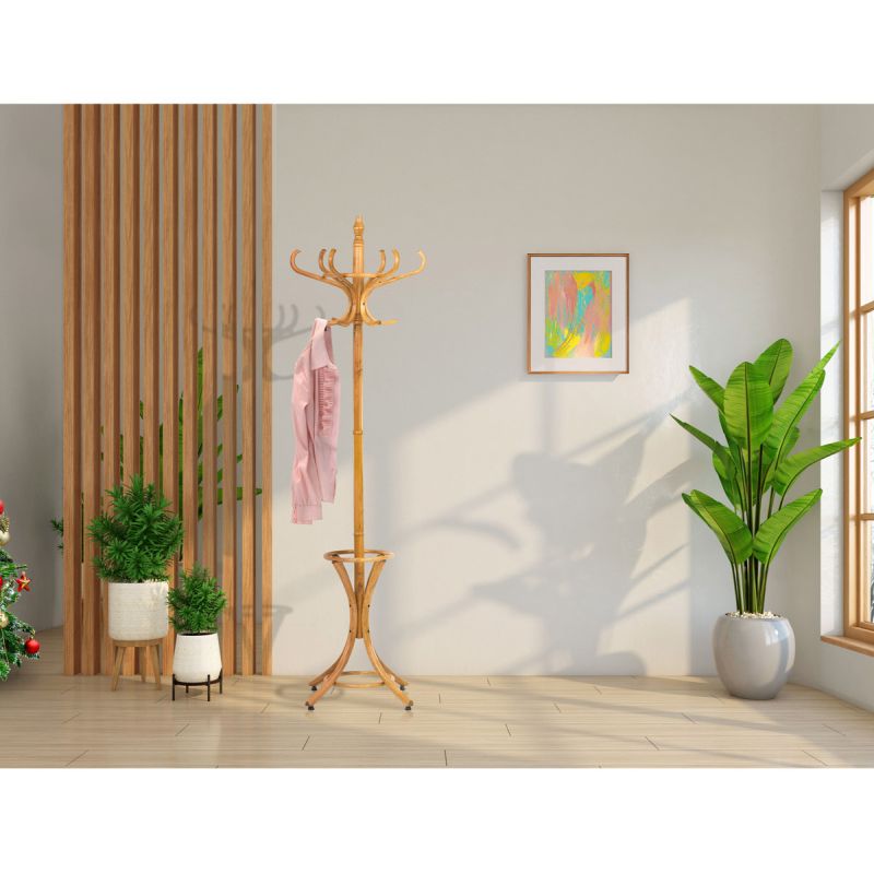 Vešiak prírodný, 185cm, masív, medový dub, F-2059 OAK