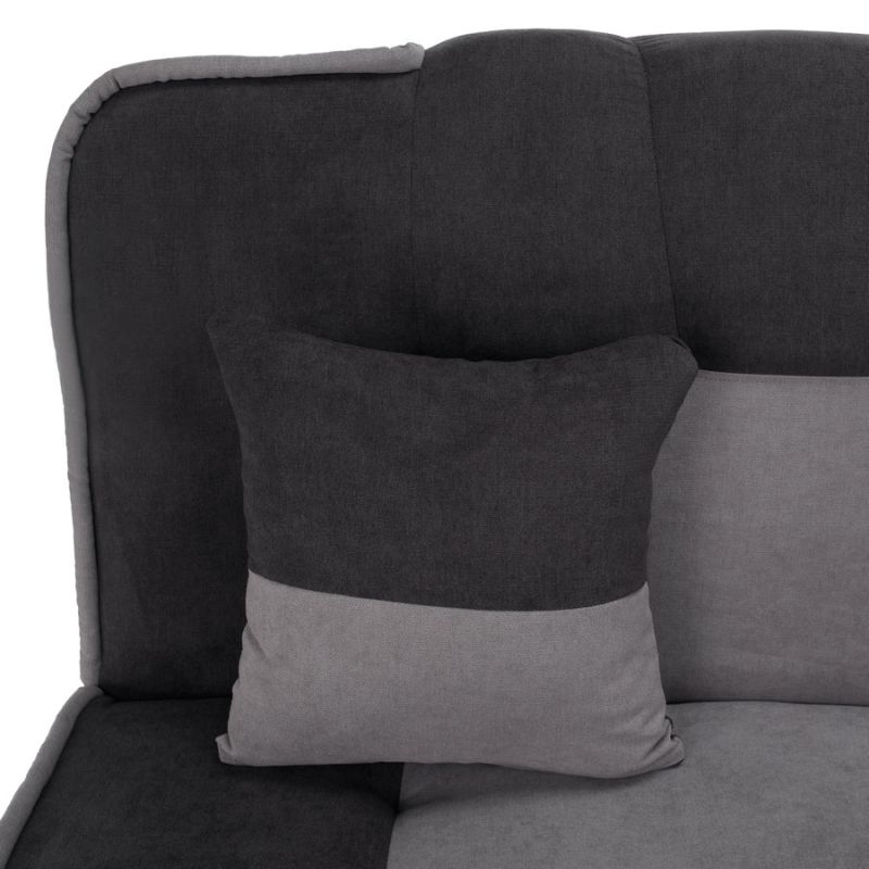 Rozkladacia pohovka, látka tmavosivá, svetlosivá, PERSI