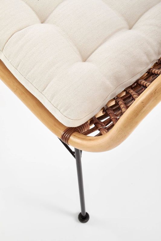 Jedálenská stolička, rattan, nohy kov čierny, HALMAR, K-336