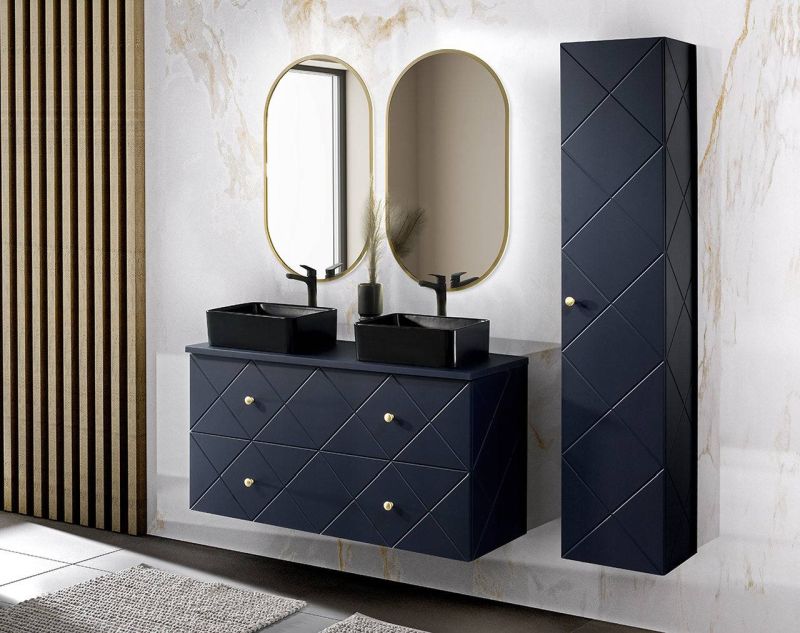 Kúpeľňová doska, 120cm, modrá, ELEGANCE BLUE 89-120-B