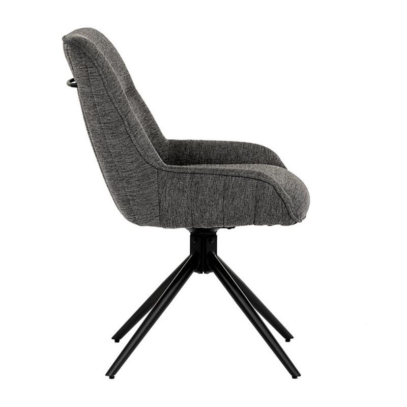 Jedálenská stolička, sivá, látka, HC-535 GREY2