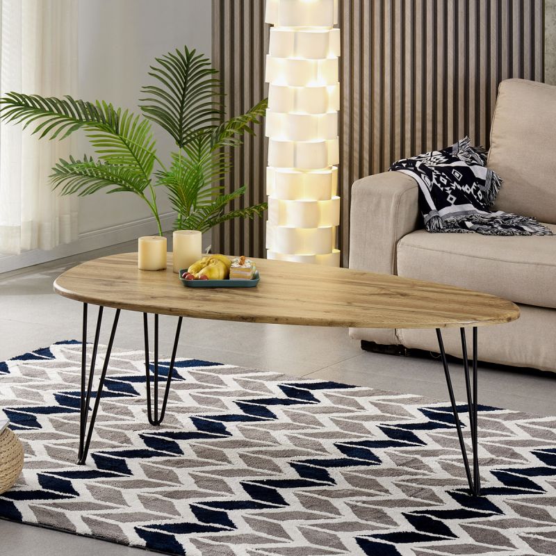 Konferenčný stolík 120x67cm, MDF divoký dub, AF-3014 OAK