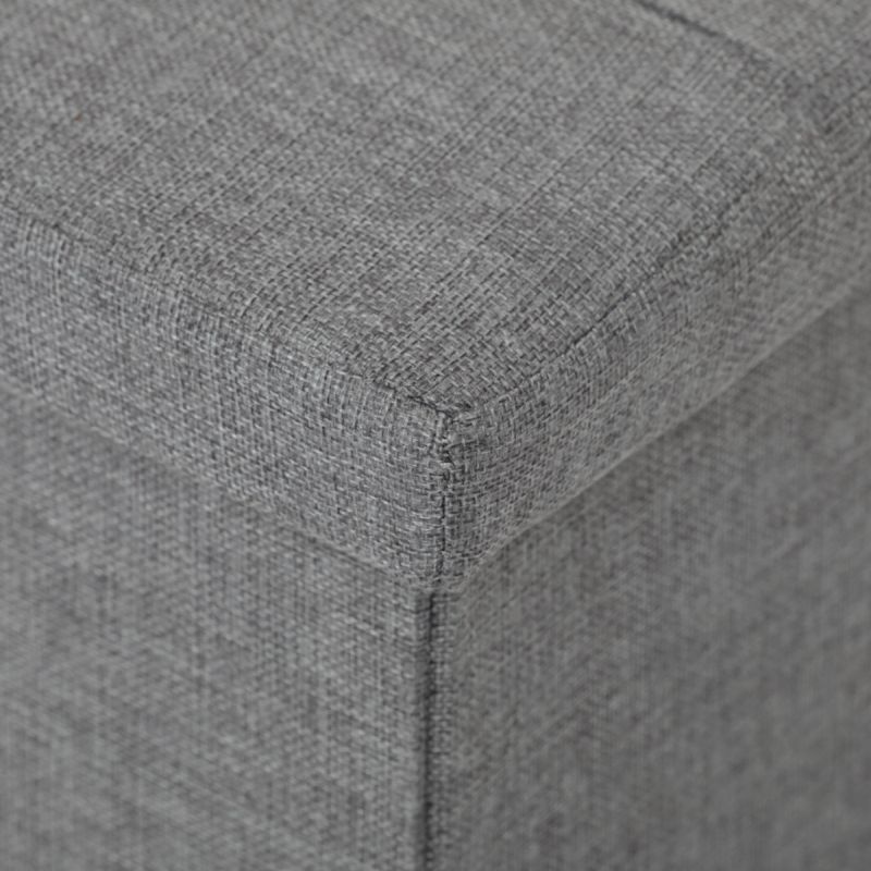 Taburet, 76cm, úložný priestor, látka, sivá, TAB-462 GREY2