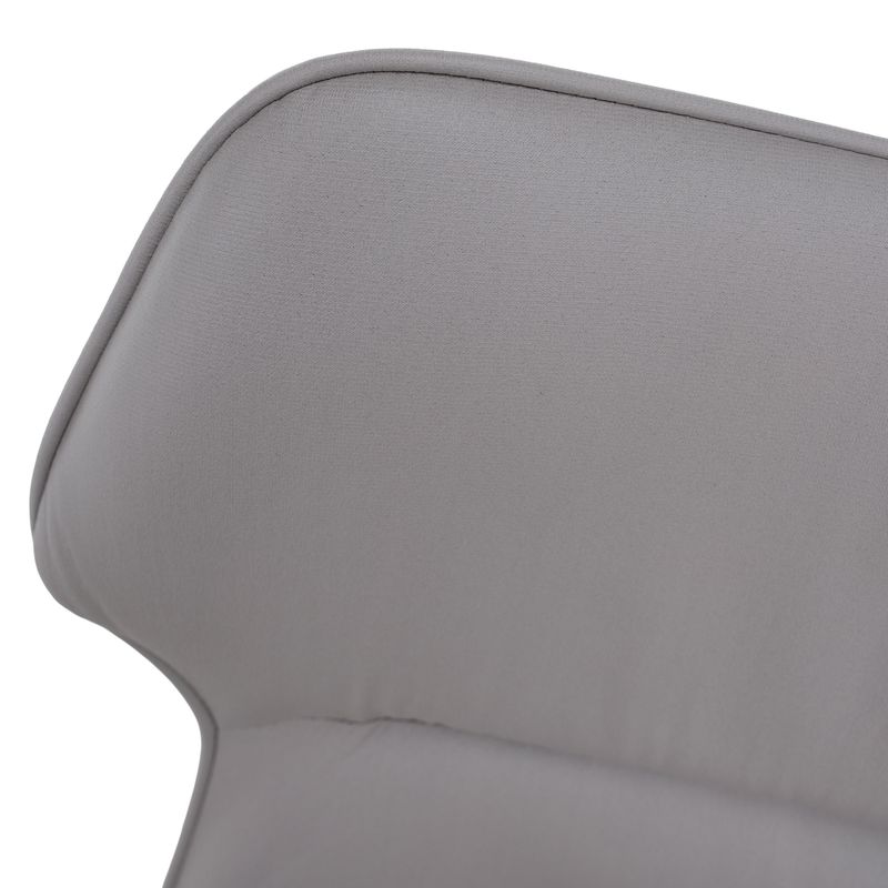 Jedálenská stolička, svetlosivá a tmavosivá látka, nohy kov čierny, TABITA