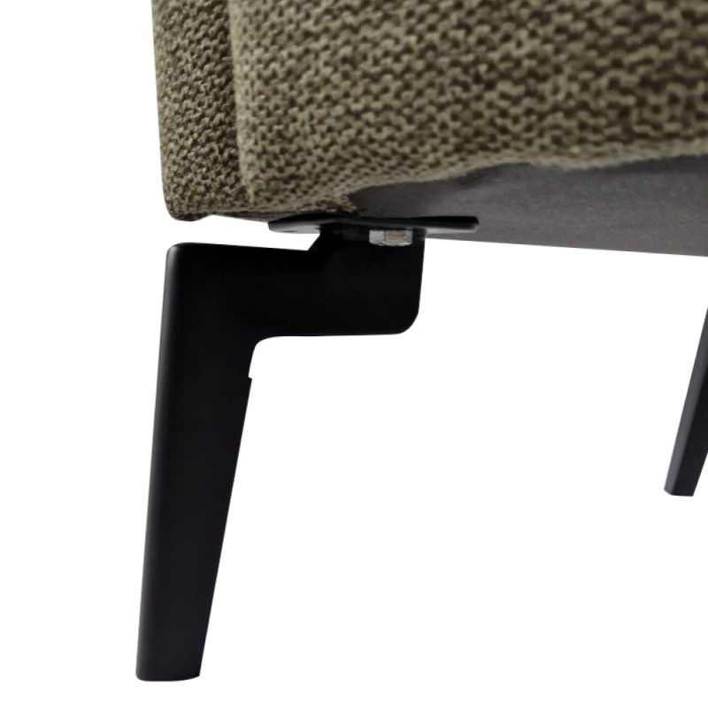 Dizajnové kreslo, kov čierny, zelená látka, KAPY