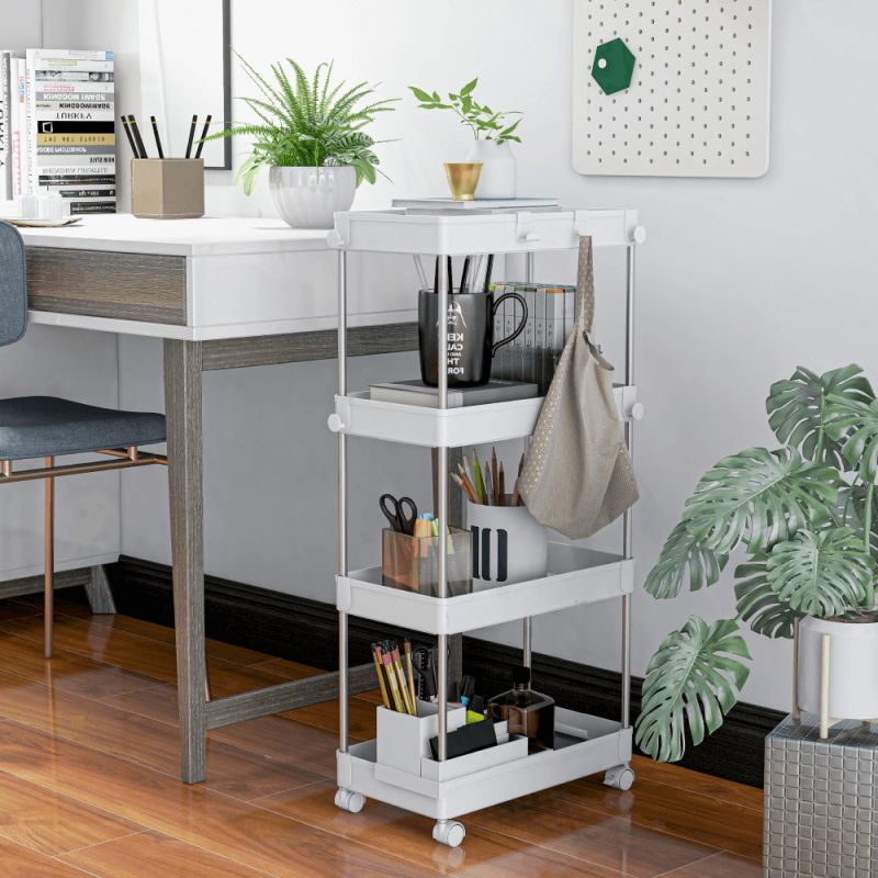 Pojazdný regál, 40cm, biely, ALIOL TYP 3