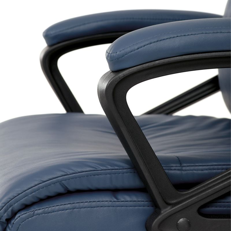 Kancelárske kreslo, modrá, ekokoža, 120 kg, KA-Y346 BLUE