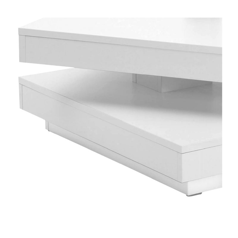 Konferenčný stolík, 70x70cm, biely, MANDY