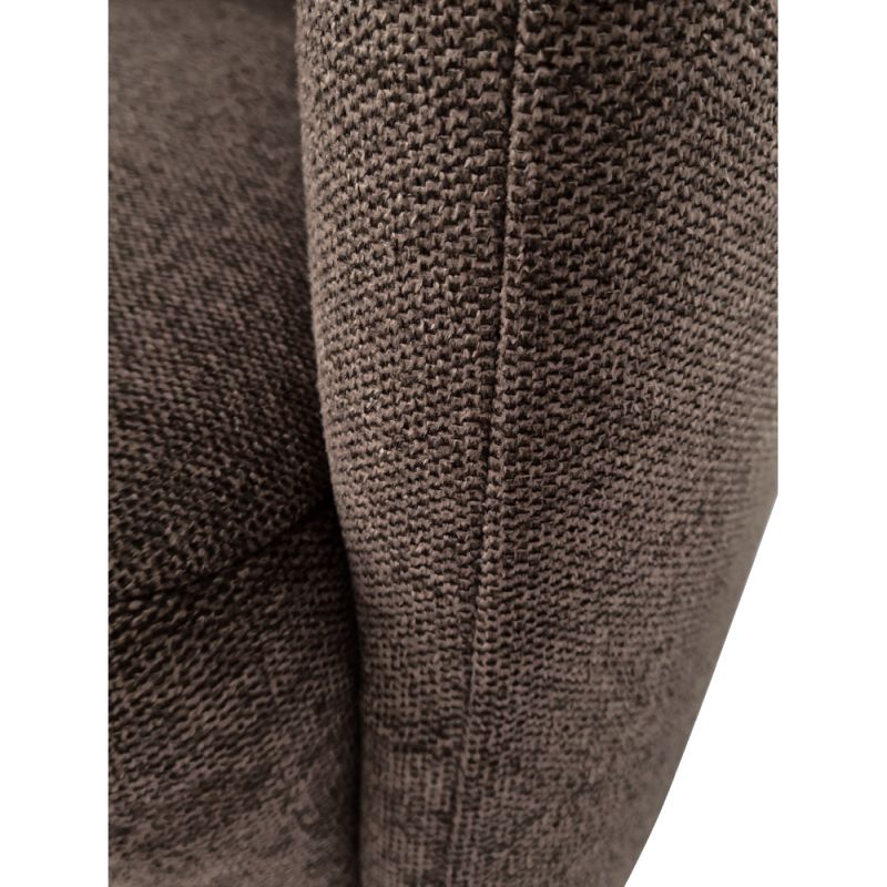 Kreslo, celočalúnené, drevo buk, hnedá látka, ALIEN