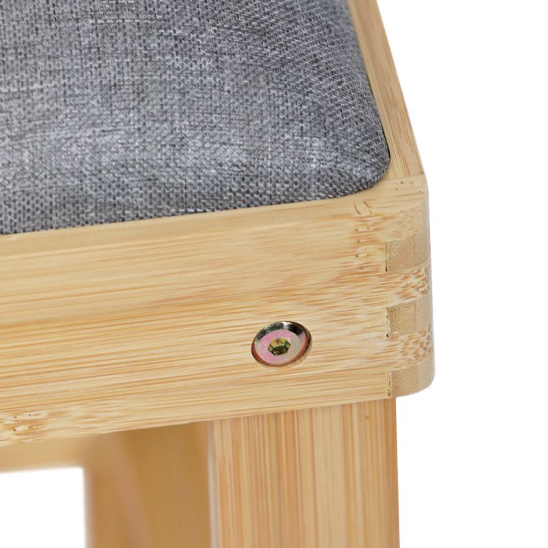 Botník, 60cm, bambus, prírodný, látka, DR-N1010 GREY2