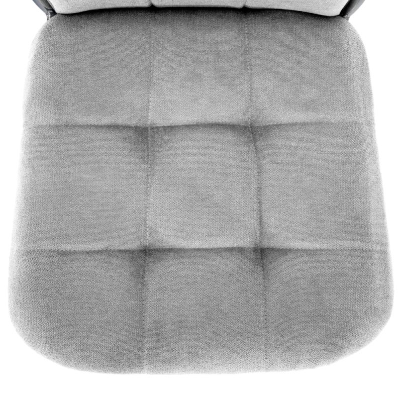 Stolička jedálenská, sivá látka, nohy kov chróm, ADORA 2 NEW