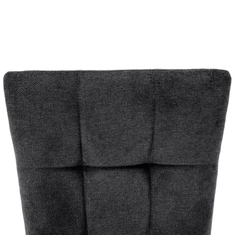 Stolička jedálenská, tmavosivá látka, nohy kov chróm, ADORA 2 NEW