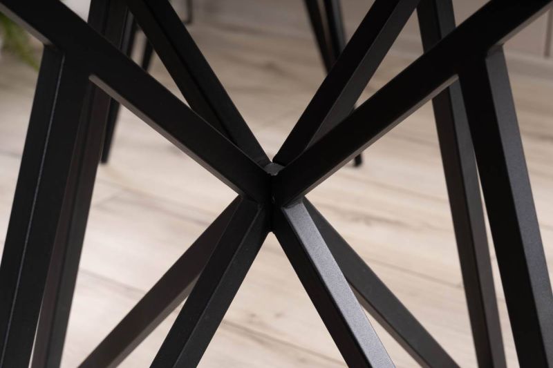 Jedálenský stôl, okrúhly 120cm, keramika, sivý, čierny, Signal, MURANO BLACK 120