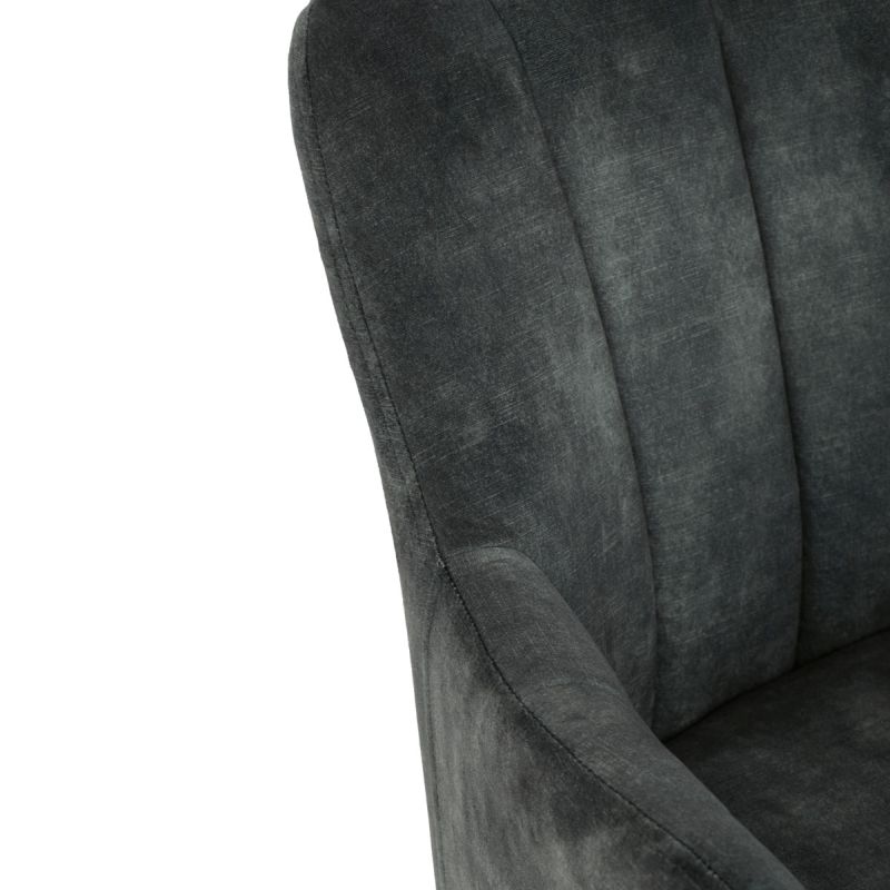 Jedálenská stolička, zelená, zamatová, látka, HC-D7188 GRN4