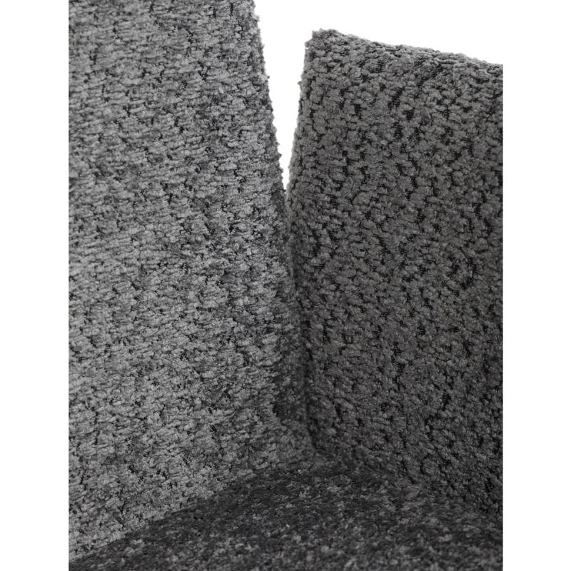Jedálenská stolička, sivá, bouclé, látka, DCH-W1117 GREY2