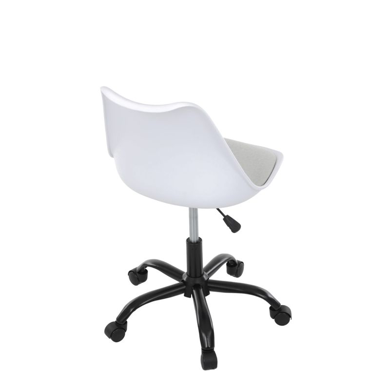 Pracovná stolička, biela, plast, 120 kg, KA-X7055 WT