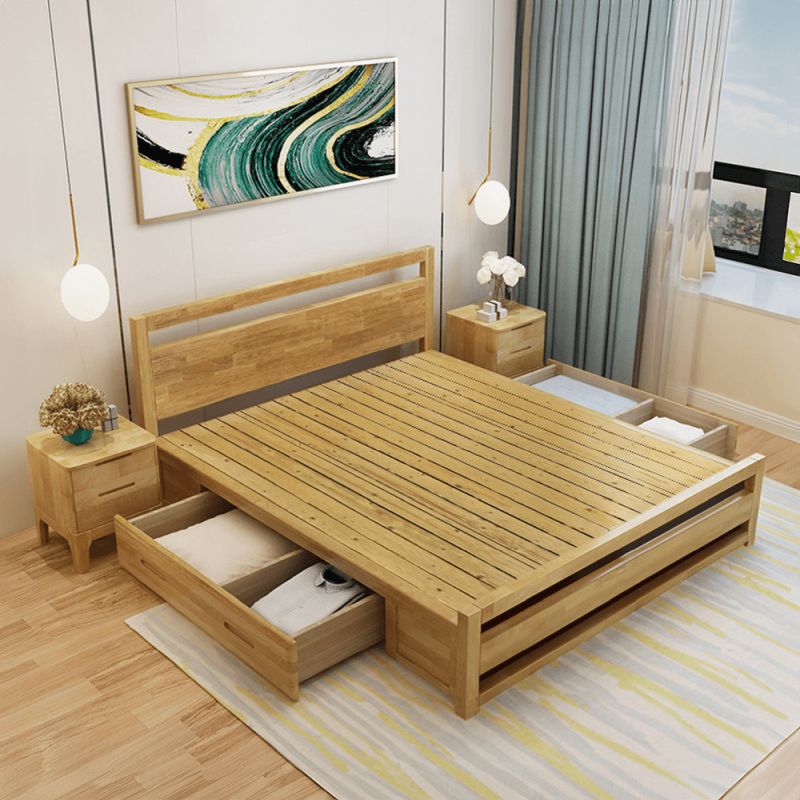 Manželská posteľ, 180x200, s roštom, prírodná, SHEILA