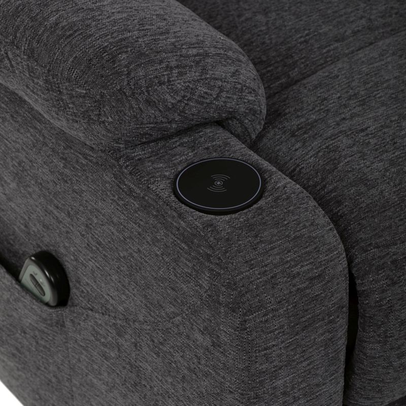 Elektrické polohovateľné kreslo, látka, sivá, 130 kg, TV-S8348 GREY2