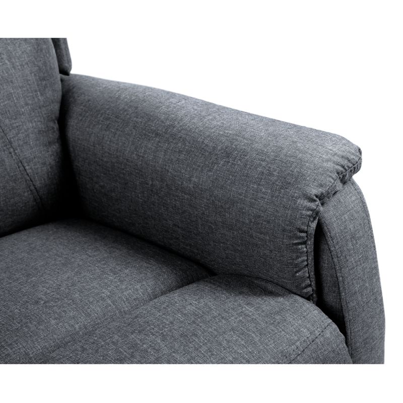 Relaxačné polohovacie kreslo, svetlosivá látka, DOURO